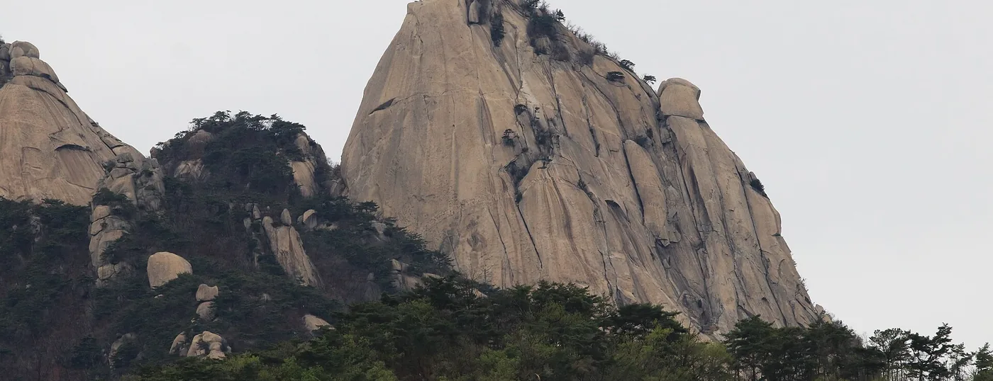 Insubong, a granite dome on Bukhansan in Seoul