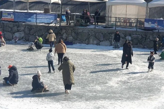 포천 백운계곡 동장군축제 얼음썰매장