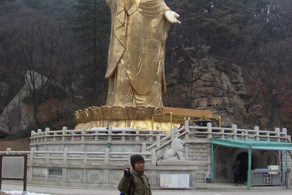 법주사 금동미륵대불 황금 입상